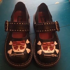 demonia skull mary janes